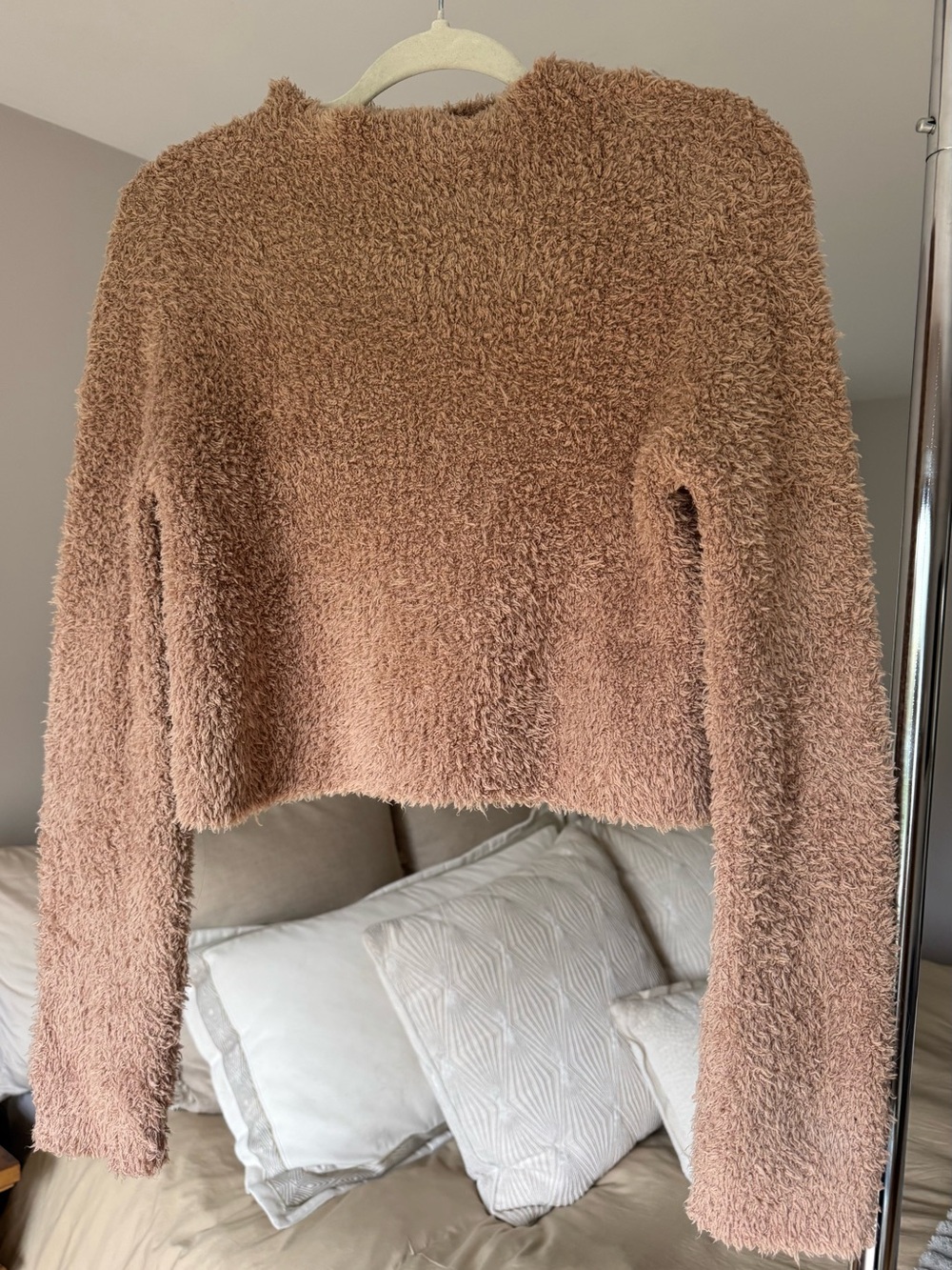 Aerie Cozy Plush Women's Long-Sleeve Sweater - tan (M)